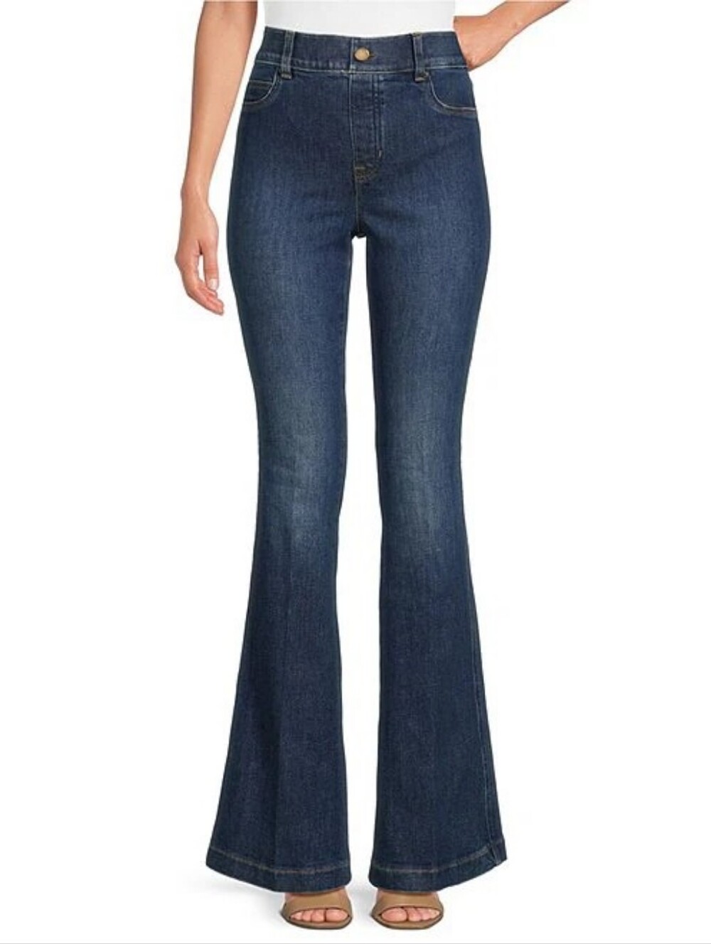 Spanx TALL SpanxShape EveryWear High Rise Pull On Flare Jeans Authentic Blue 2X